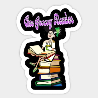 One Groovy Reader Sticker